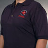 Short Sleeve Pique Knit Polo Shirt -Navy